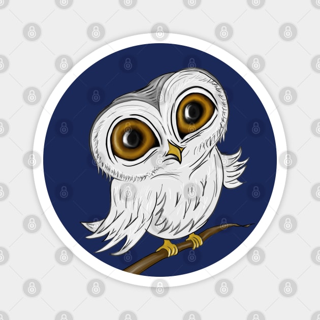 Snowy Owl Magnet by sophiedesigns